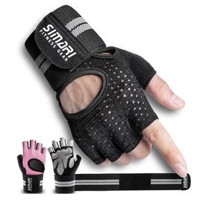 SIMARI Breathable Workout Gloves for Men Women Padded Weight Lifting Gloves L